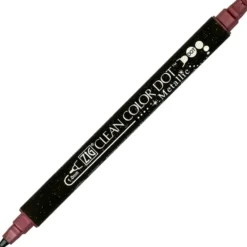 Pisak dwustronny Zig Clean Color Dot Metallic - Kuretake - Red