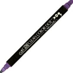 Pisak dwustronny Zig Clean Color Dot Metallic - Kuretake - Violet
