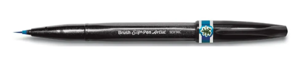 Pisak pędzelkowy Brush Sign Pen Artist - Pentel - błękitny