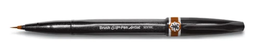 Pisak pędzelkowy Brush Sign Pen Artist - Pentel - brązowy