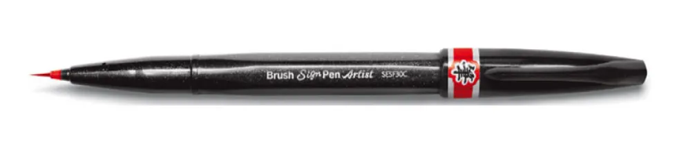 Pisak pędzelkowy Brush Sign Pen Artist - Pentel - czerwony