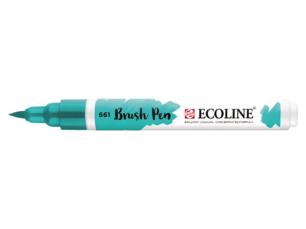 Pisak pędzelkowy Ecoline - Talens - Turquoise Green