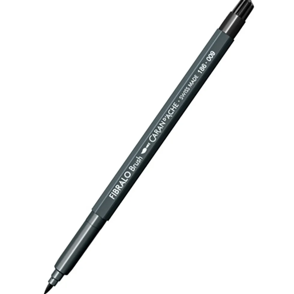 Pisak pędzelkowy Fibralo Brush - Caran d'Ache - 009, Black