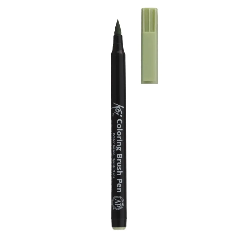Pisak pędzelkowy Koi Coloring Brush Pen - Sakura - Moss Green Pale