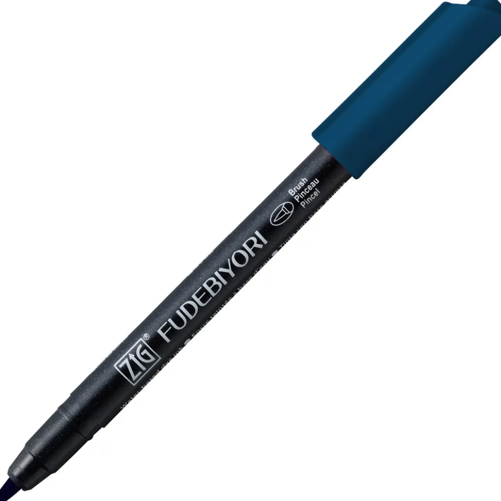 Pisak pędzelkowy Zig Fudebiyori - Kuretake - Peacock Blue
