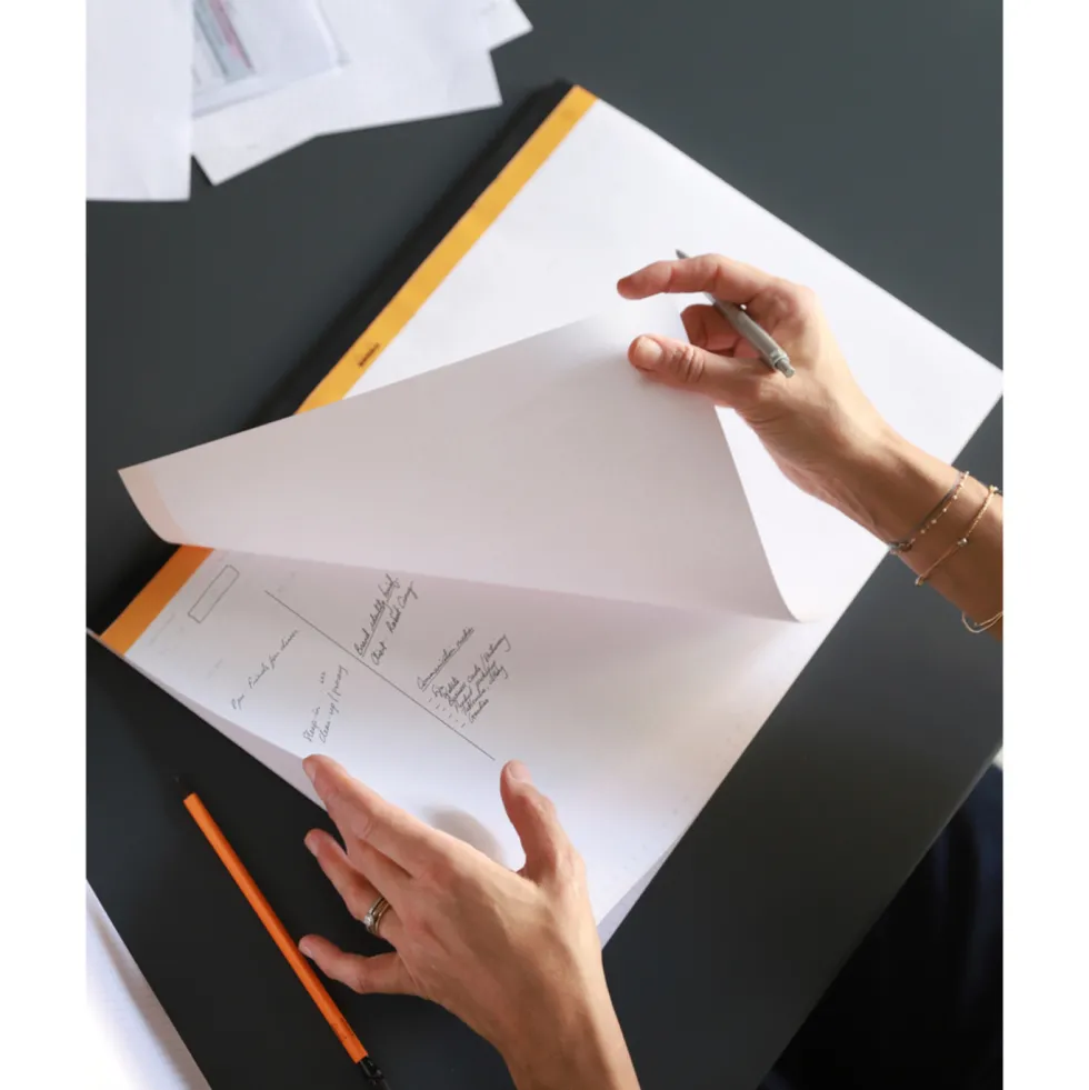 Planer biurkowy tygodniowy, niedatowany - Rhodia - A3+, 80 g, 60 ark.