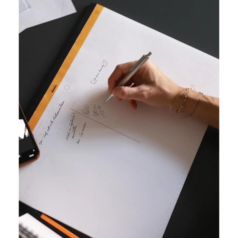 Planer biurkowy tygodniowy, niedatowany - Rhodia - A3+, 80 g, 60 ark.
