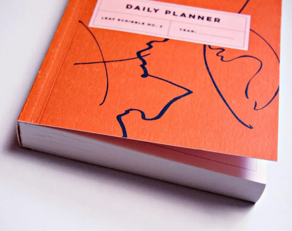 Planer dzienny Leaf Scribble no. 2, A5 - The Completist. - 90 g/m2