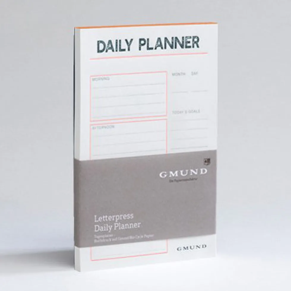 Planer dzienny Letterpress - Gmund - Neon Orange 50 ark.