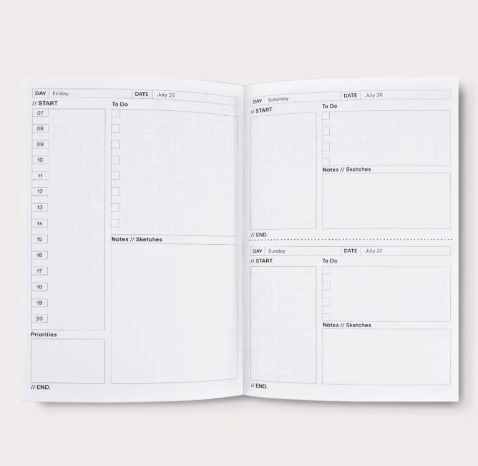 Planer dzienny niedatowany Palermo No.1 A5 - The Completist.