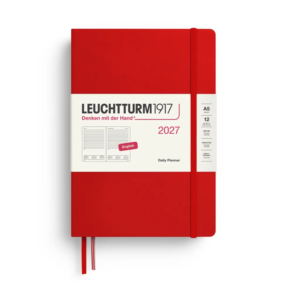 Planer dzienny w linie 2027 - Leuchtturm1917 - Cherry A5