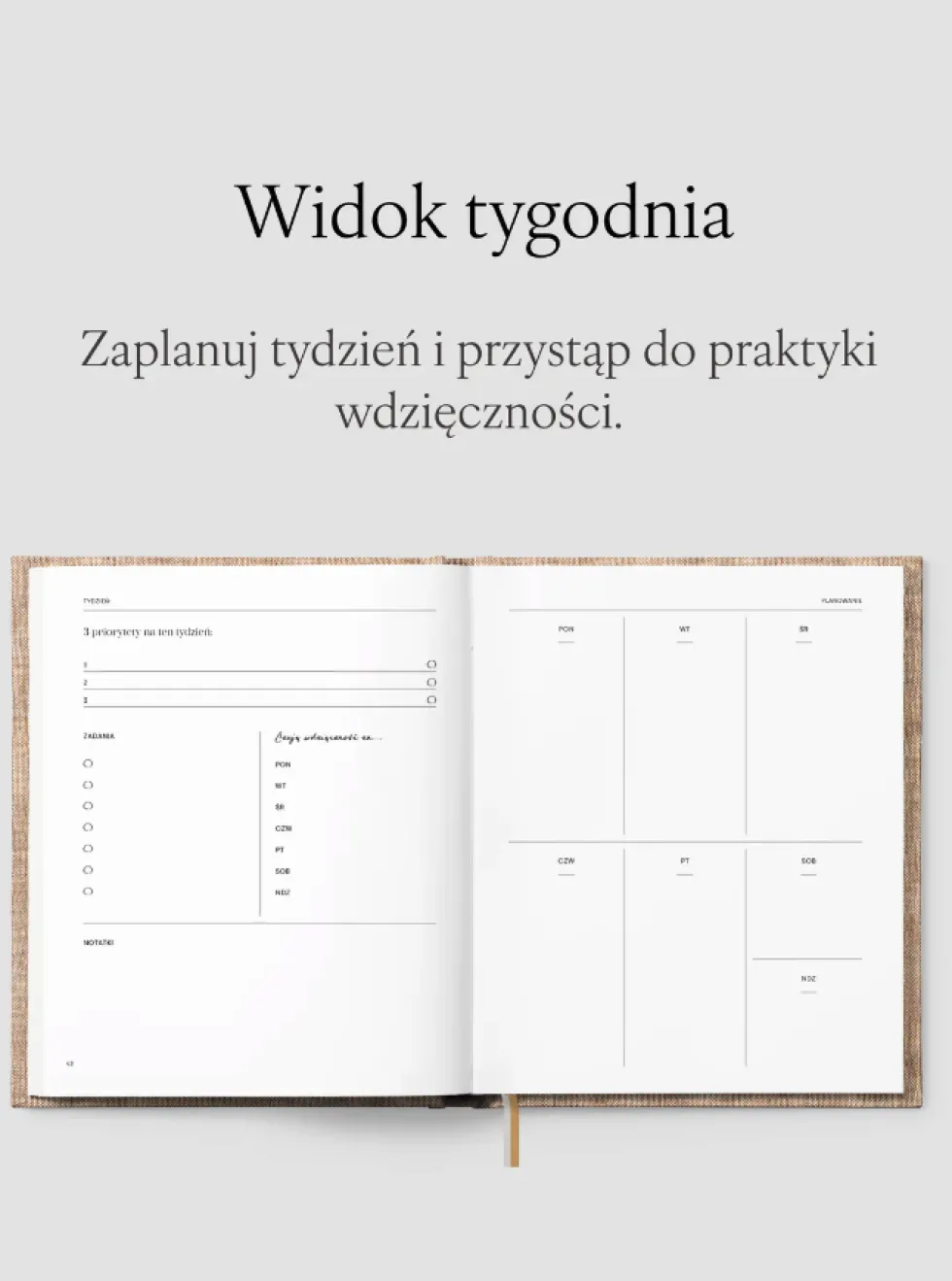 Planer Jaśnie Plan niedatowany - brązowy