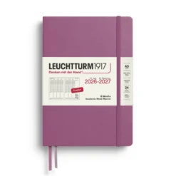 Planer tygodniowy akademicki 2026/2027 A5 - Leuchtturm1917 - Dusty Rose