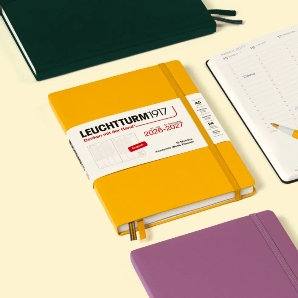 Planer tygodniowy akademicki 2026/2027 A5 - Leuchtturm1917 - Dusty Rose