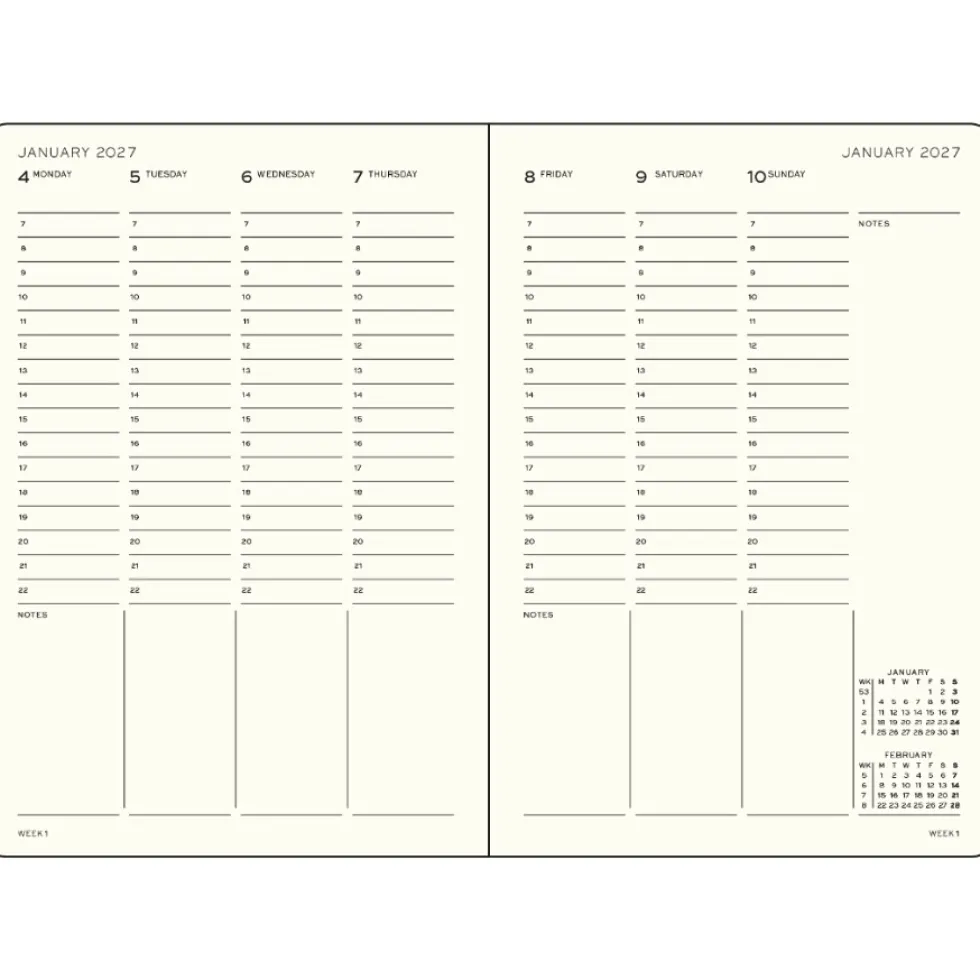 Planer tygodniowy akademicki 2026/2027 A5 - Leuchtturm1917 - Dusty Rose