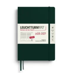 Planer tygodniowy akademicki 2026/2027 A5 - Leuchtturm1917 - Forest Green