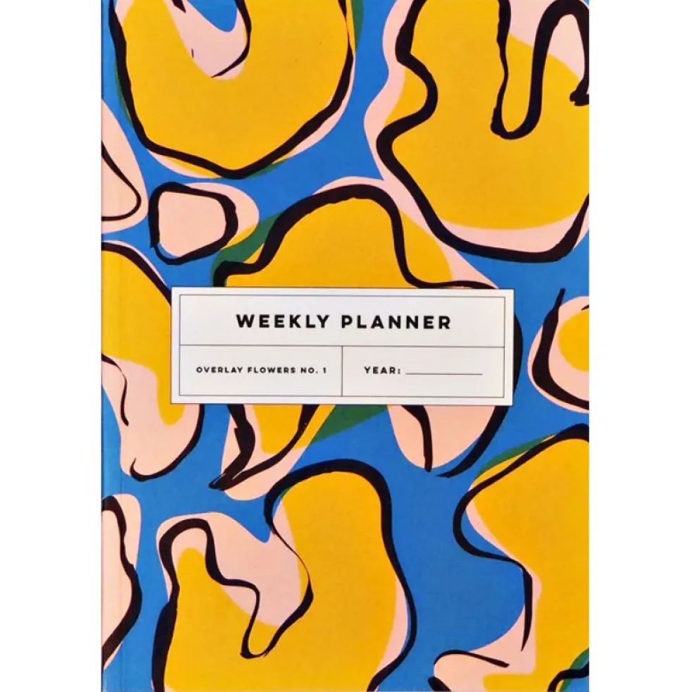 Planer tygodniowy Overlay Flowers no. 1, A5 - The Completist. - 90 g/m2