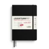Planer tygodniowy z notatnikiem w linie 2026/2027 A5 - Leuchtturm1917 - Black