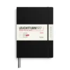 Planer tygodniowy z notatnikiem w linie 2027 - Leuchtturm1917 - Black A4+