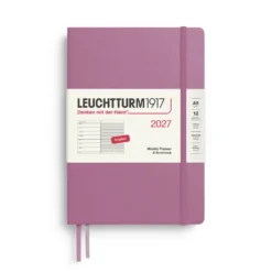 Planer tygodniowy z notatnikiem w linie 2027 - Leuchtturm1917 - Dusty Rose A5
