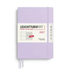 Planer tygodniowy z notatnikiem w linie 2027 - Leuchtturm1917 - Lilac A5