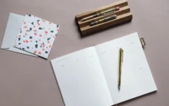 Planner niedatowany Klasyk - Papierniczeni - eukaliptus, twarda okładka