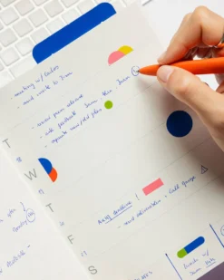 Planner niedatowany Notes A5 - mishmash - Bright Red