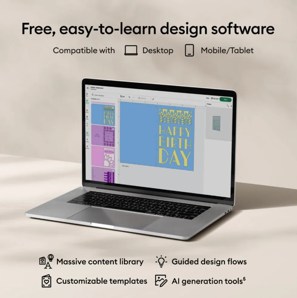 Ploter tnący model Cricut Explore 5 - Cricut - zestaw startowy