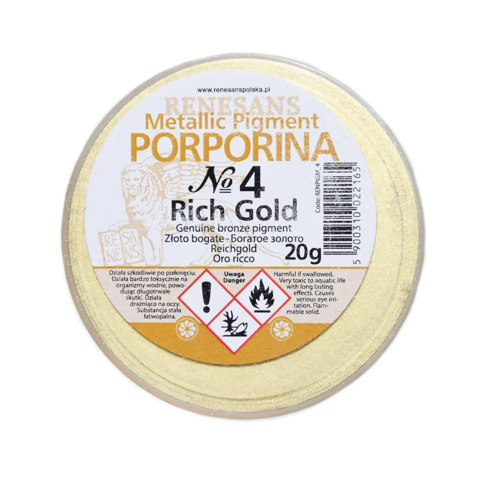 Porporina, pigment metaliczny - Renesans - złoto bogate, 20 g