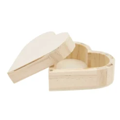 Pudełko drewniane, szkatułka Serce - Rico Design - 15 x 14,2 x 6 cm