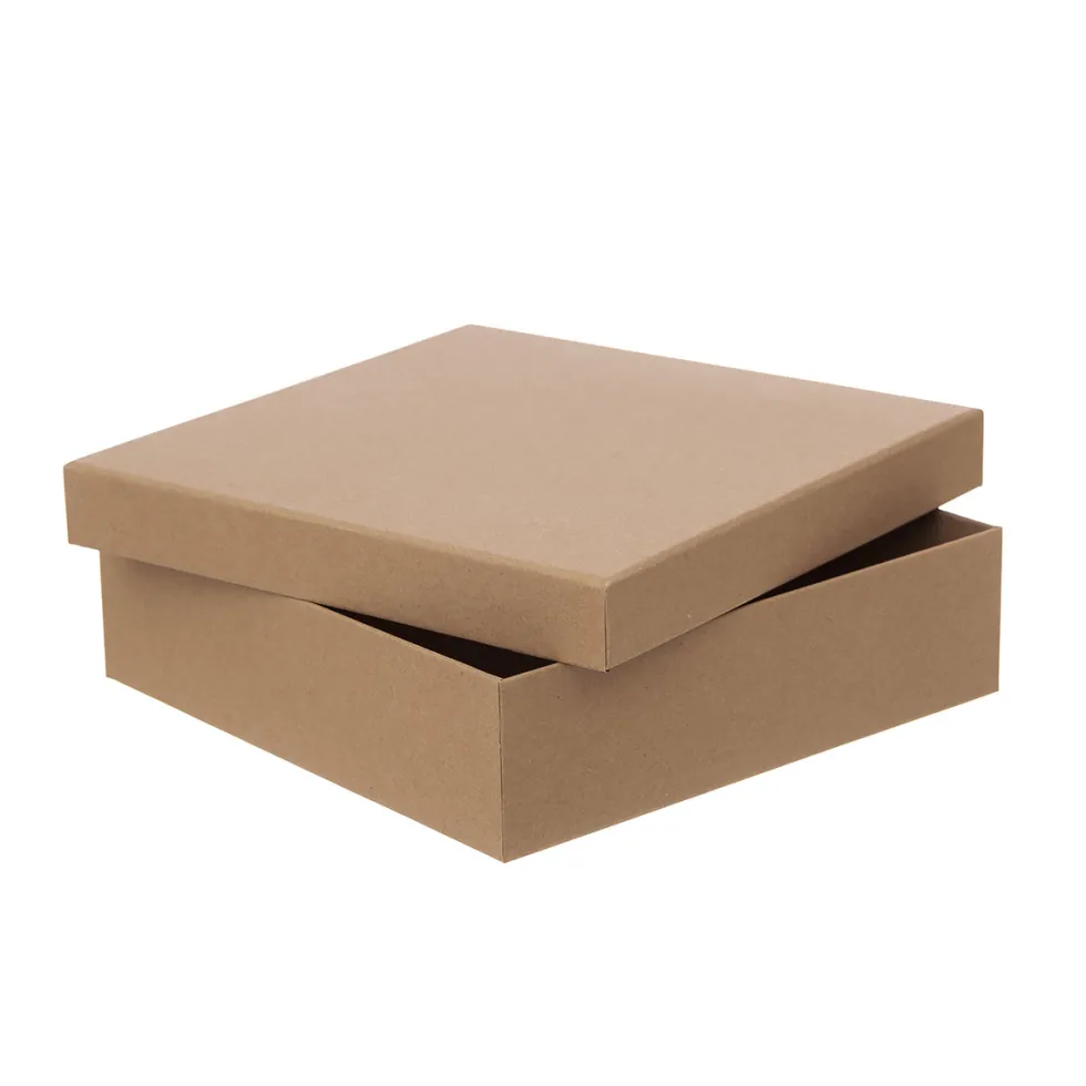 Pudełko tekturowe - DpCraft - kraft, 23,5 x 23,5 x 6,5 cm