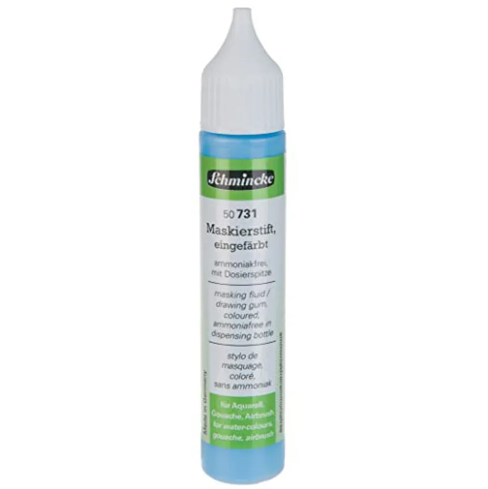 Płyn maskujący do akwareli - Schmincke - niebieski, 25 ml