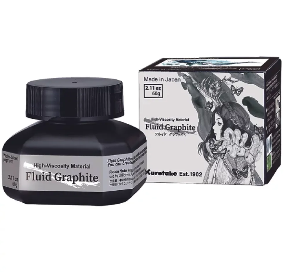 Płynny grafit Fluid Graphite - Kuretake - czarny, 60 ml