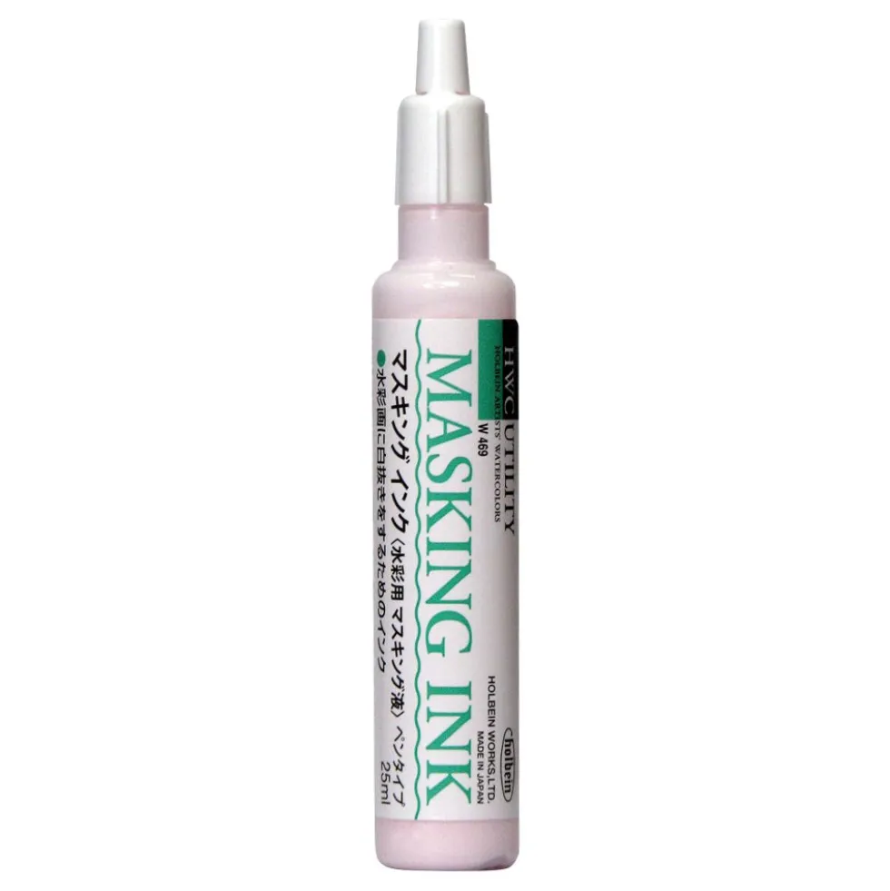 Płyn, tusz maskujący do akwareli Masking Ink w pisaku - Holbein - 25 ml