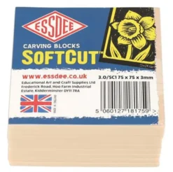 Płyty do linorytu SoftCut - Essdee - gumowe, 75 x 75 x 3 mm, 10 szt.