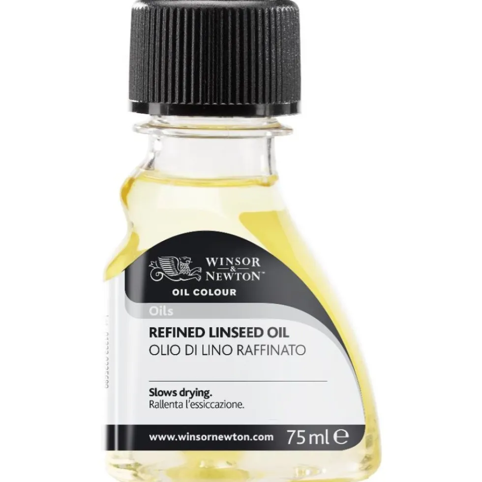 Rafinowany olej lniany do farb olejnych - Winsor & Newton - 75 ml