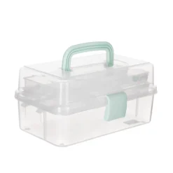 Rozkładany organizer, kuferek - DpCraft - miętowy, 27 x 17,5 x 14 cm