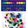 Samoprzylepne ruchome oczka z rzęsami - DpCraft - kolorowe, 36 szt.