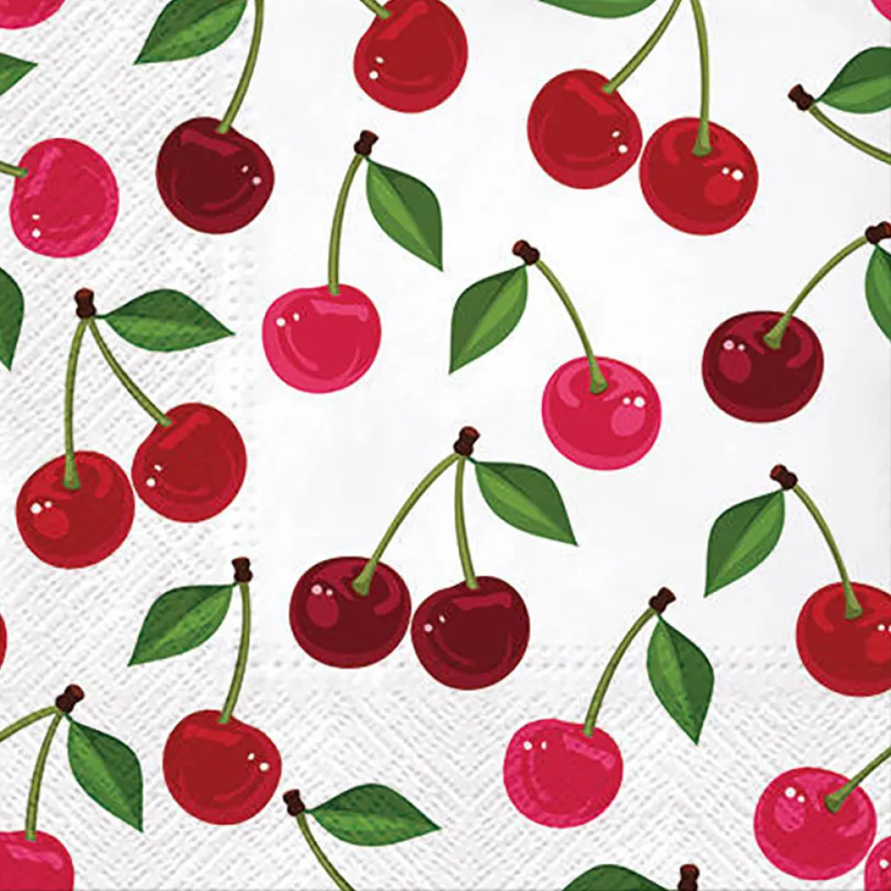 Serwetki ozdobne - Paw - Cherries Pattern, 20 szt.