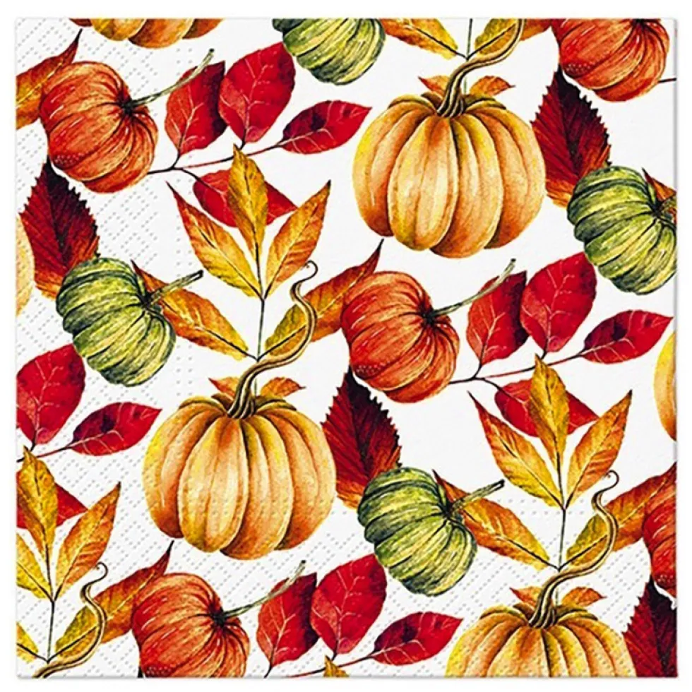 Serwetki ozdobne - Paw - Pumpkin Pattern, 20 szt.