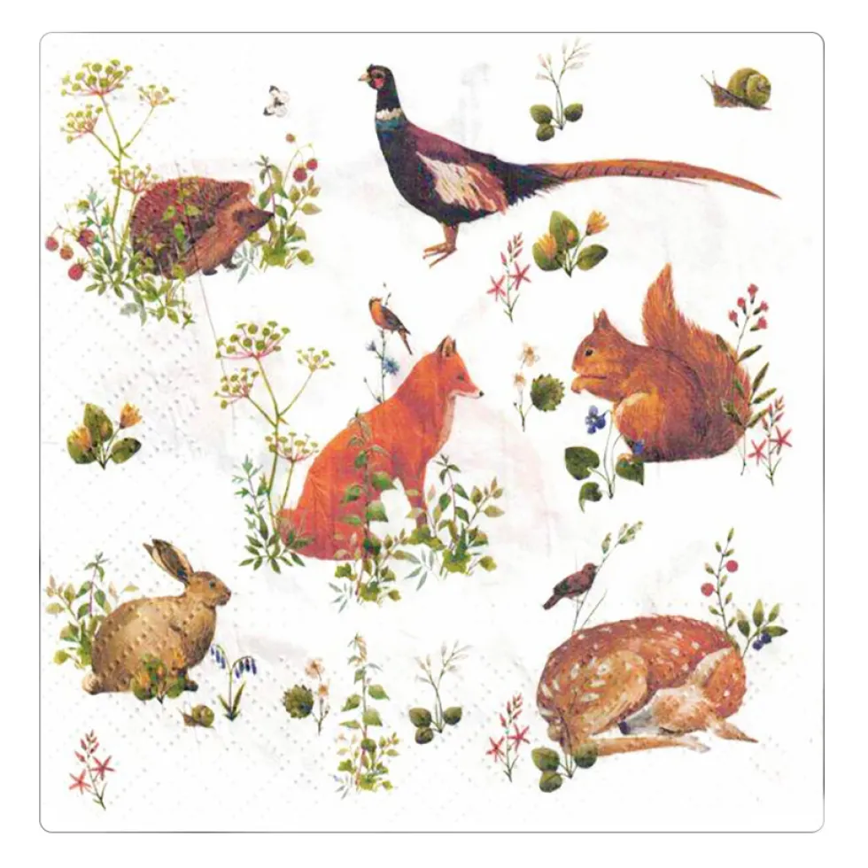 Serwetki ozdobne - Paw - Wild Forest Animals, 20 szt.