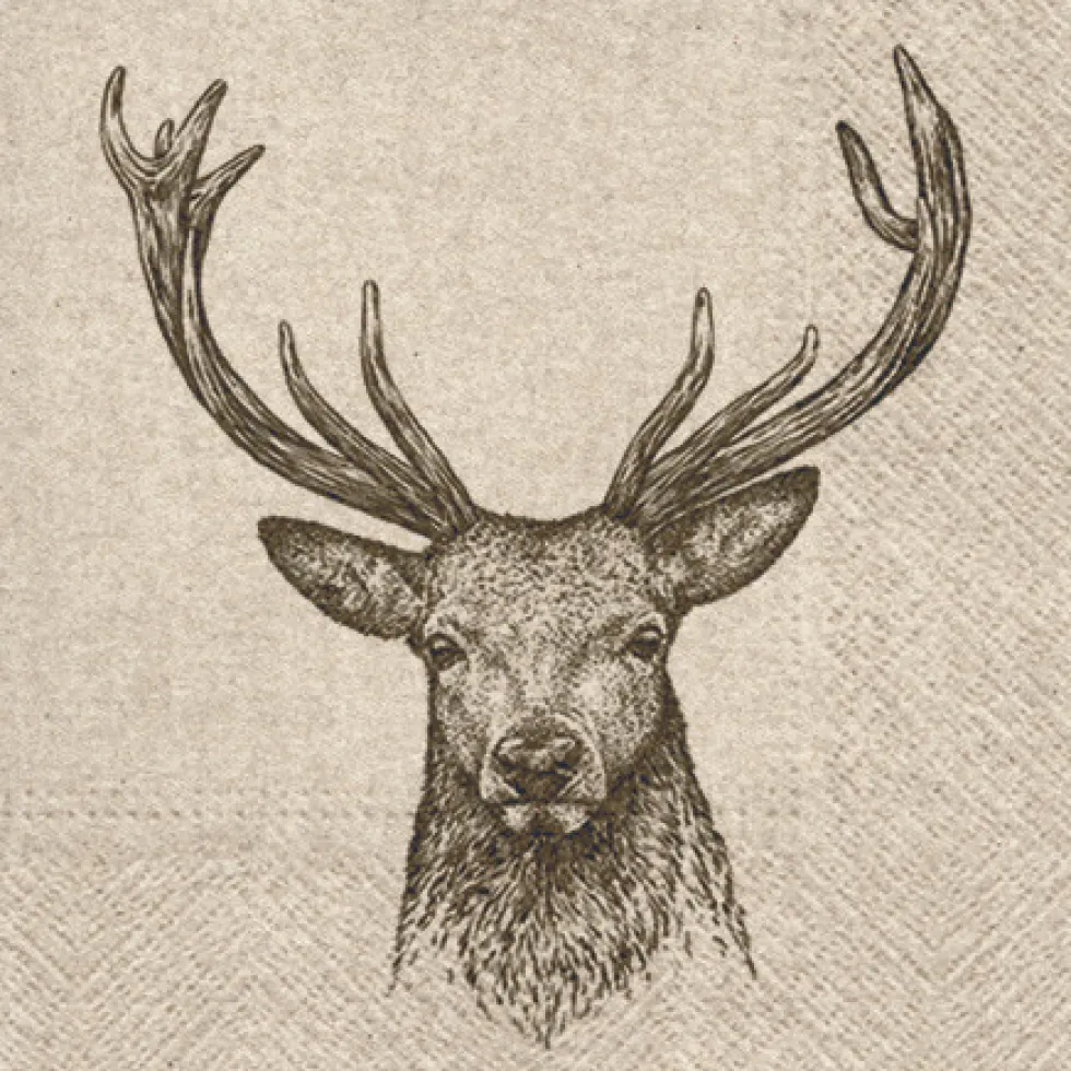 Serwetki ozdobne We Care - Paw - Deer, 20 szt.