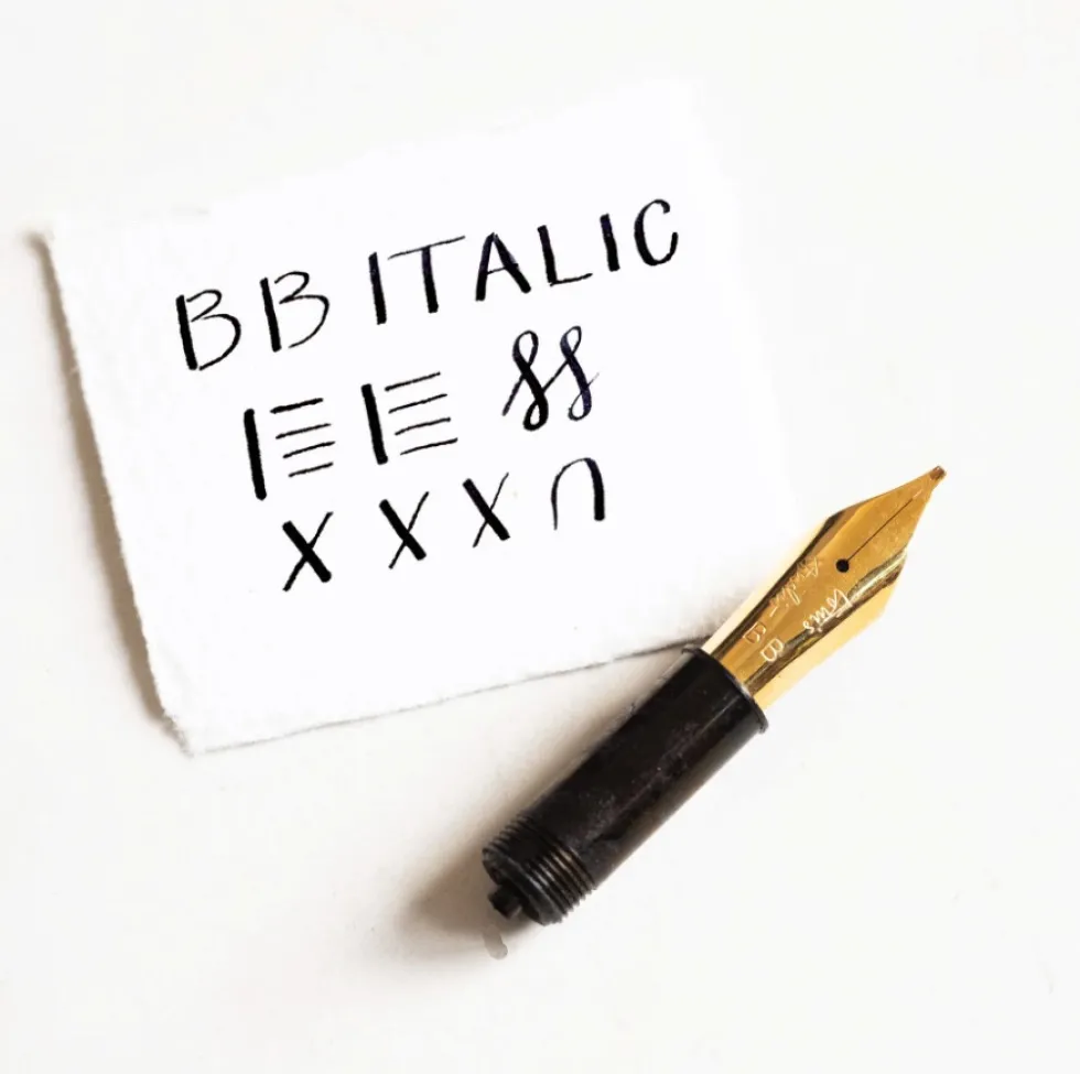 Stalówka do pióra wiecznego Cursive Italic BB - Tom's Studio