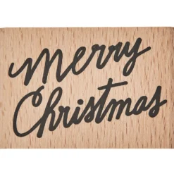 Stempel drewniany Merry Christmas - Rico Design - 6 x 4 cm