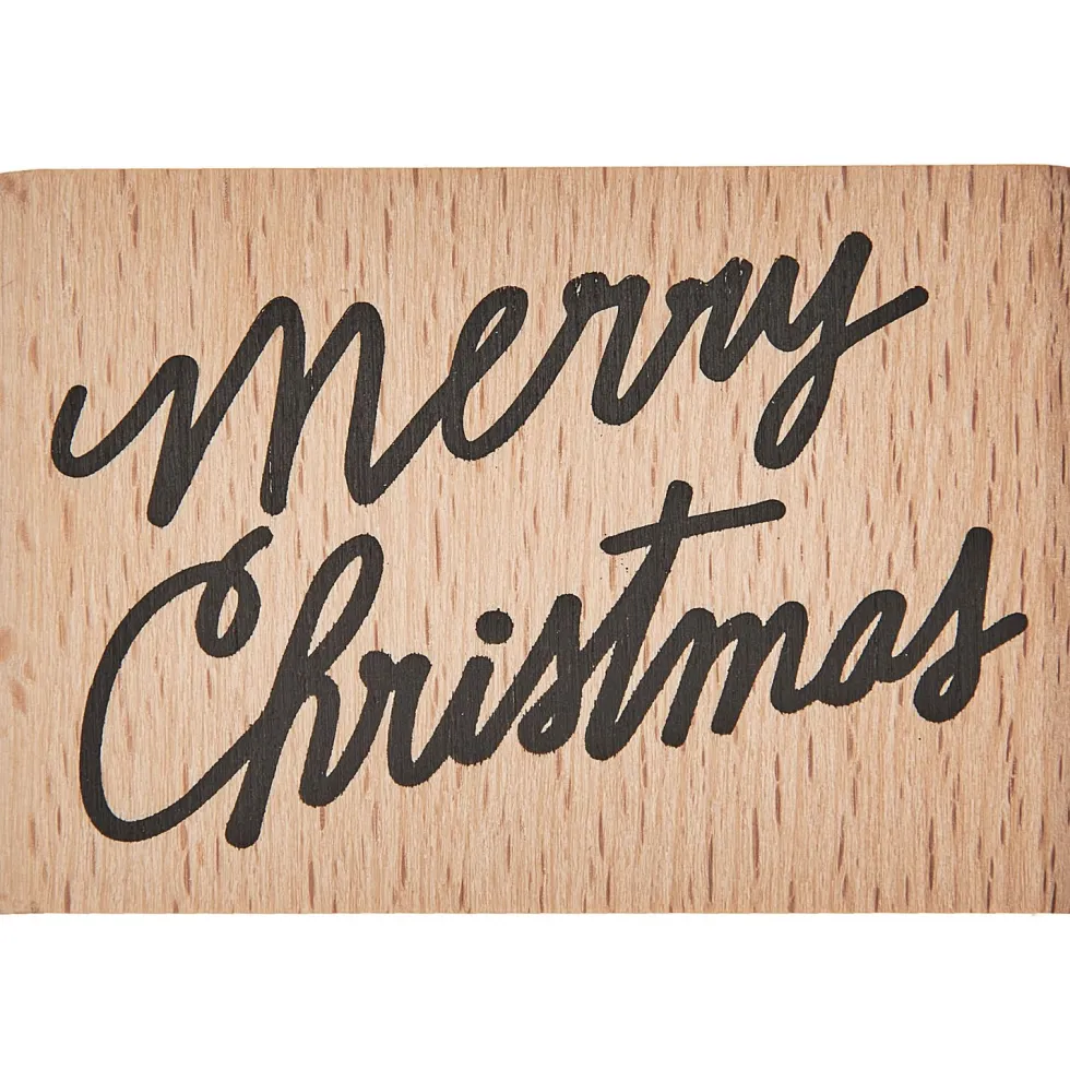 Stempel drewniany Merry Christmas - Rico Design - 6 x 4 cm