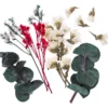 Suszone kwiaty dekoracyjne - DpCraft - ecru/róż, 5-10 cm