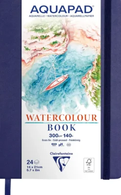 Szkicownik Aquapad Watercolour Book 14 x 21 cm - Clairefontaine - 300 g 24 ark.