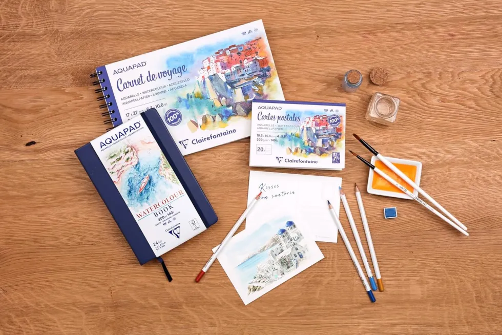 Szkicownik Aquapad Watercolour Book 14 x 21 cm - Clairefontaine - 300 g 24 ark.