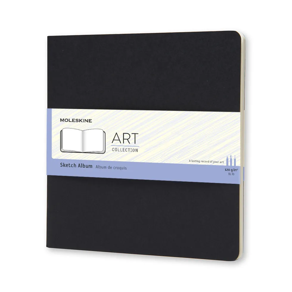 Szkicownik Art Collection 19 x 19 cm - Moleskine - miękki czarny 120 g