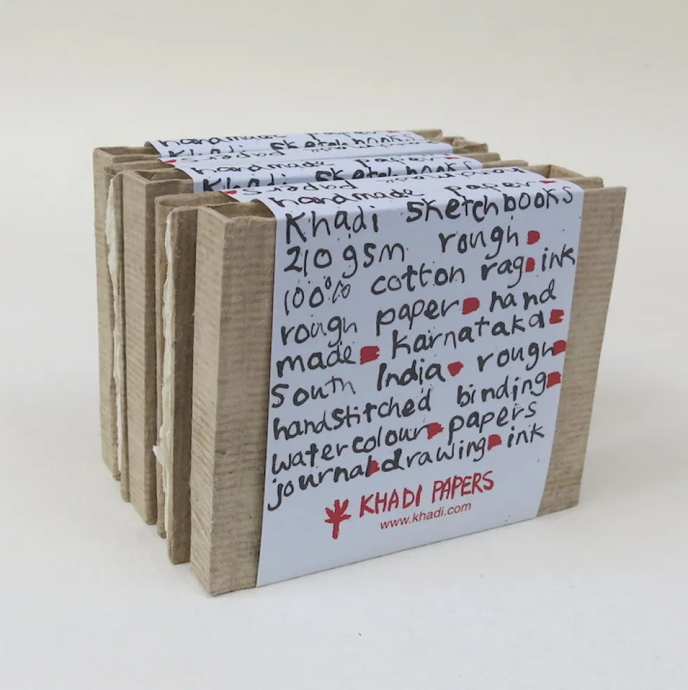 Szkicownik 100% bawełny 210 g - Khadi Papers - Rough 13 x 16 cm 16 ark.